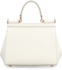 Dolce & Gabbana Sicily Media Leather Handbag