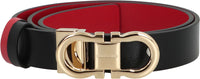 Salvatore Ferragamo Gancini Reversible Leather Belt
