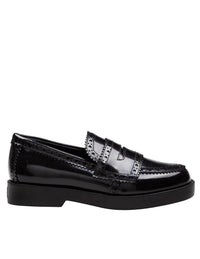 Agl Leather Loafer With Vamp