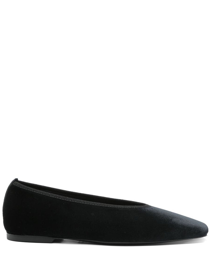 TOTEME Minimalist Velvet Ballerinas Shoes
