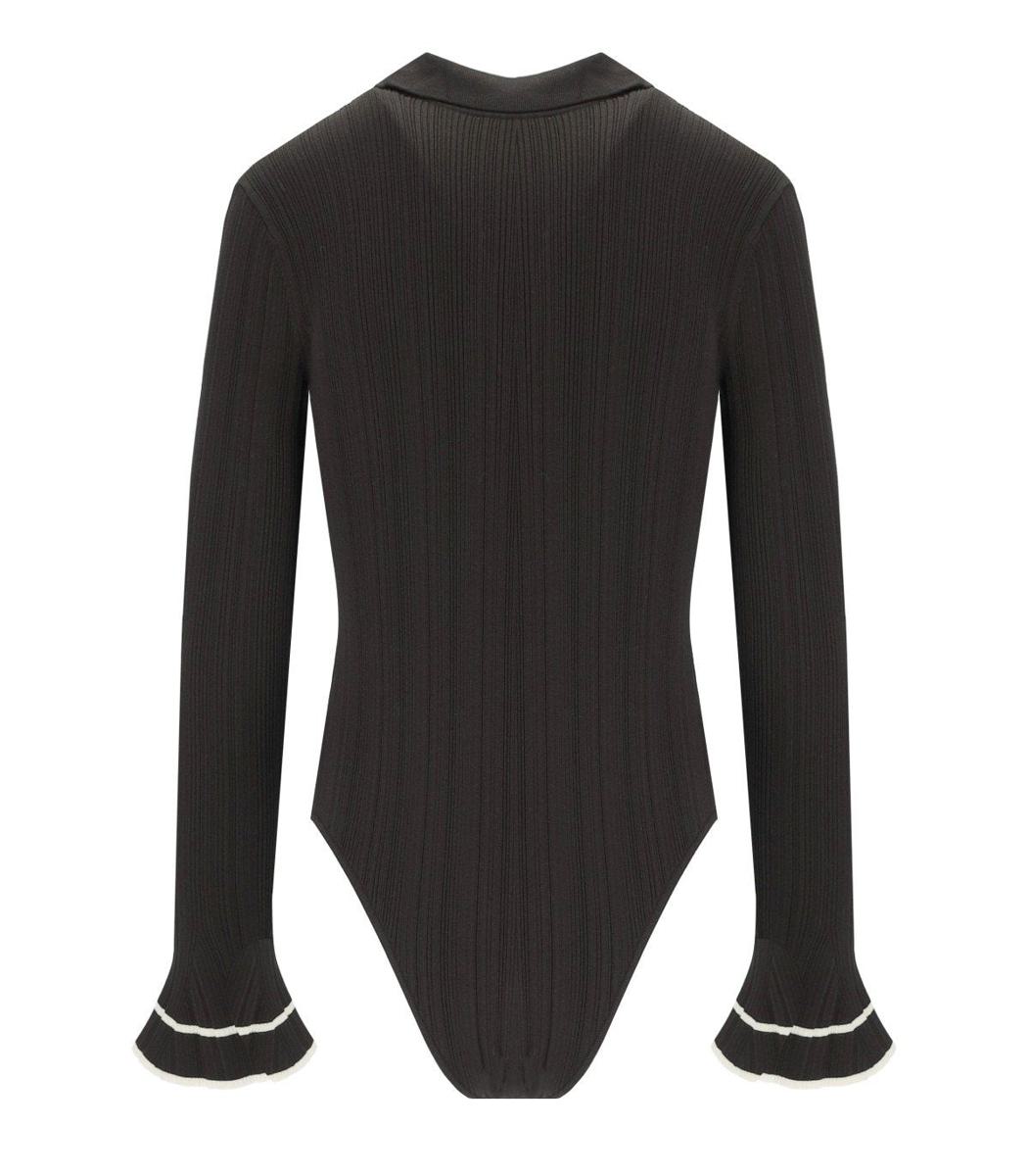 Twinset Chocolate Polo-Bodysuit