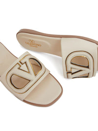 Valentino Garavani Vlogo Cut-Out Leather Sandals