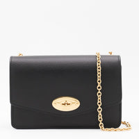 Mulberry Black Leather Small Darley Classic Grain Crossbody Bag