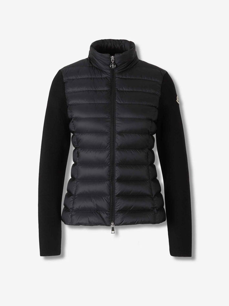 Moncler Quilted Zip-Up Cardigan