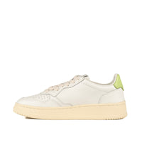 Autry Green And White Leather Medalist Low Sneakers