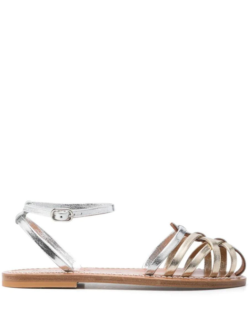 K.Jacques Cyrenia Two-Tone Metallic Sandals Shoes