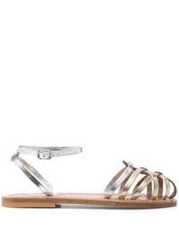 K.Jacques Cyrenia Two-Tone Metallic Sandals Shoes