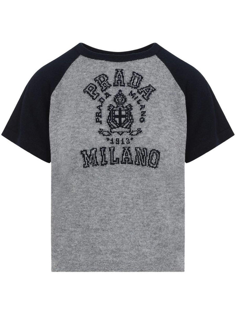 Prada Logo-Intarsia Top