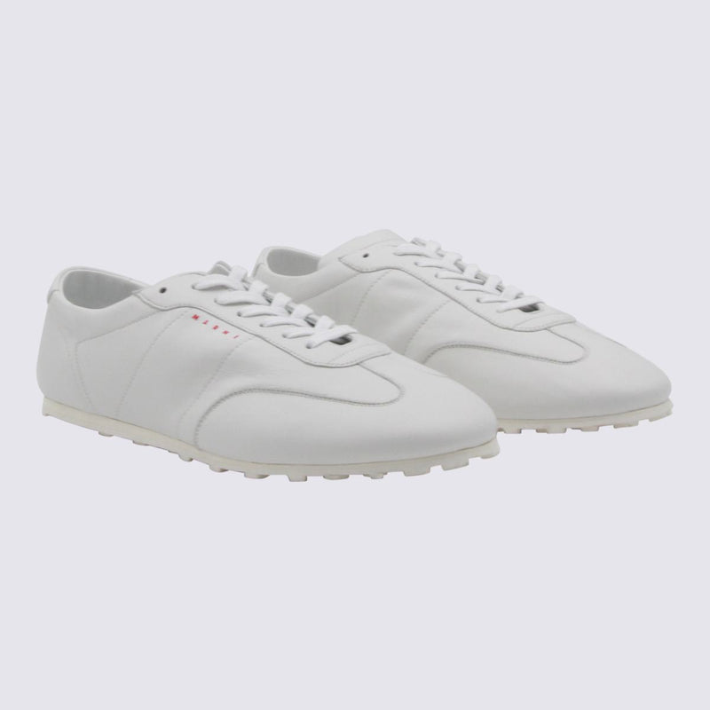 Marni White Leather Softy Soccer Sneakers