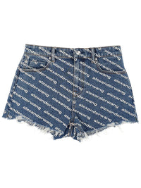 Alexander Wang Shorts With All Over Logo