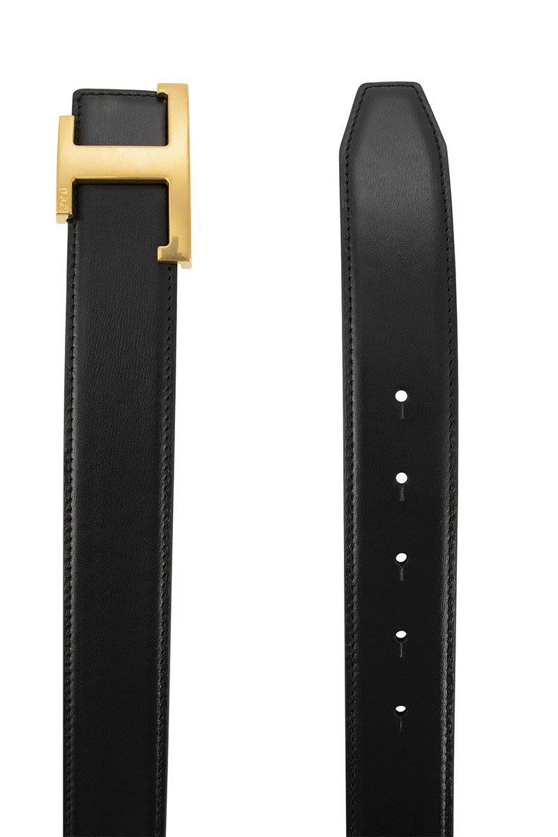 Tod'S Timeless Reversible T Leather Belt