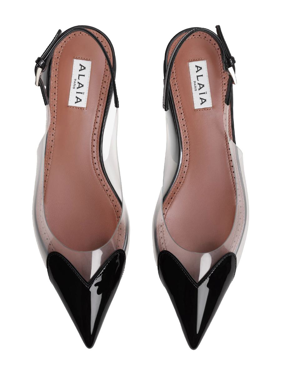Alaïa Le Cœur Flat Slingbacks Shoes