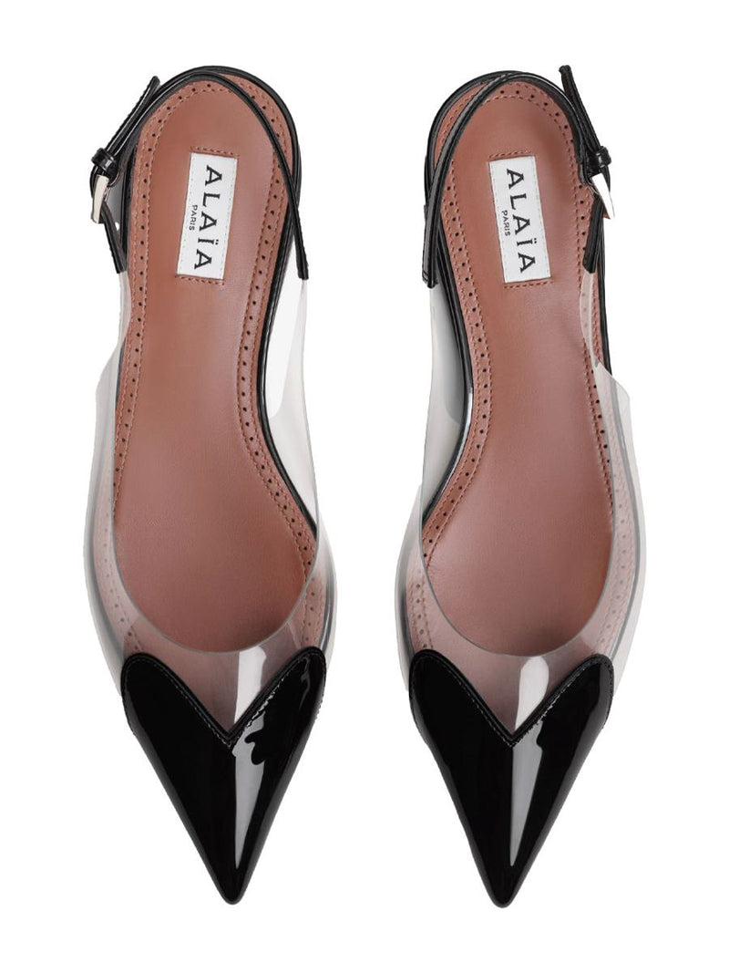 Alaïa Le Cœur Flat Slingbacks Shoes