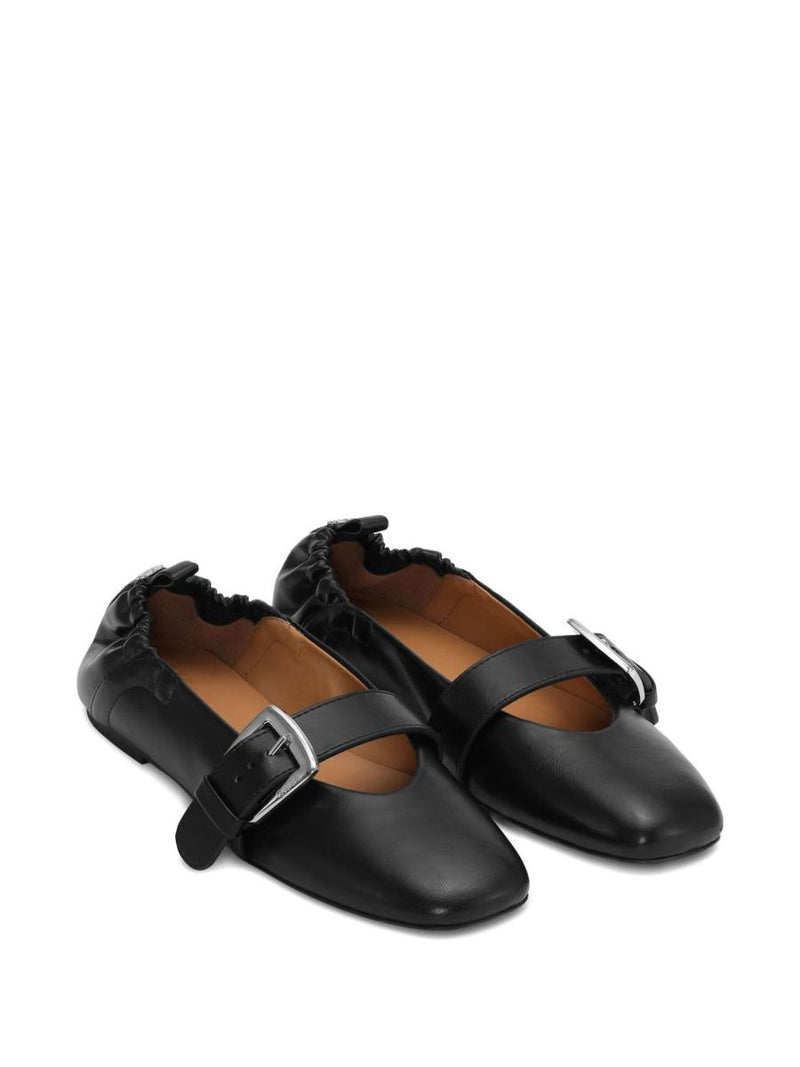 Ganni Black Ballerina Flats