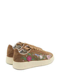 Autry Dallas Low Sneakers With Embroidered Floral Details