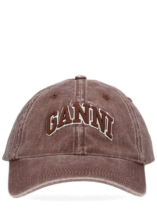 Ganni Baseball Cap With Logo