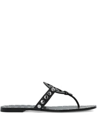 Tory Burch Studded Miller Leather Flat Sandals