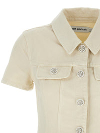 Self-Portrait 'Cream Collared Denim Mini' Dress