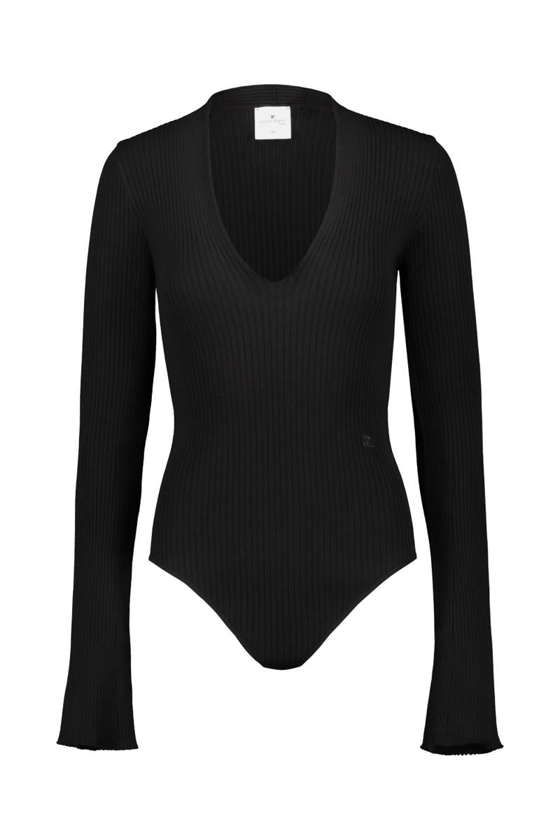 Courrèges Vneck Bodysuit Clothing