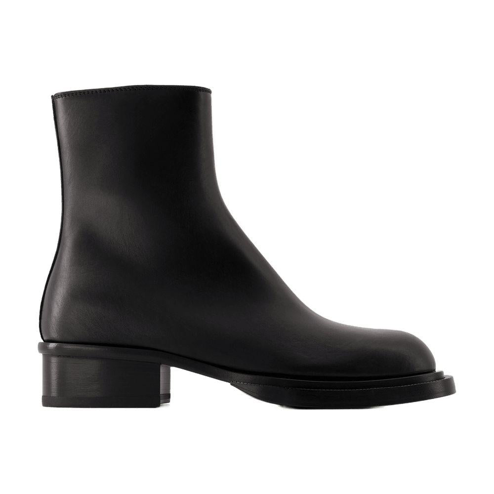Alexander McQueen Cuban Stack Ankle Boots