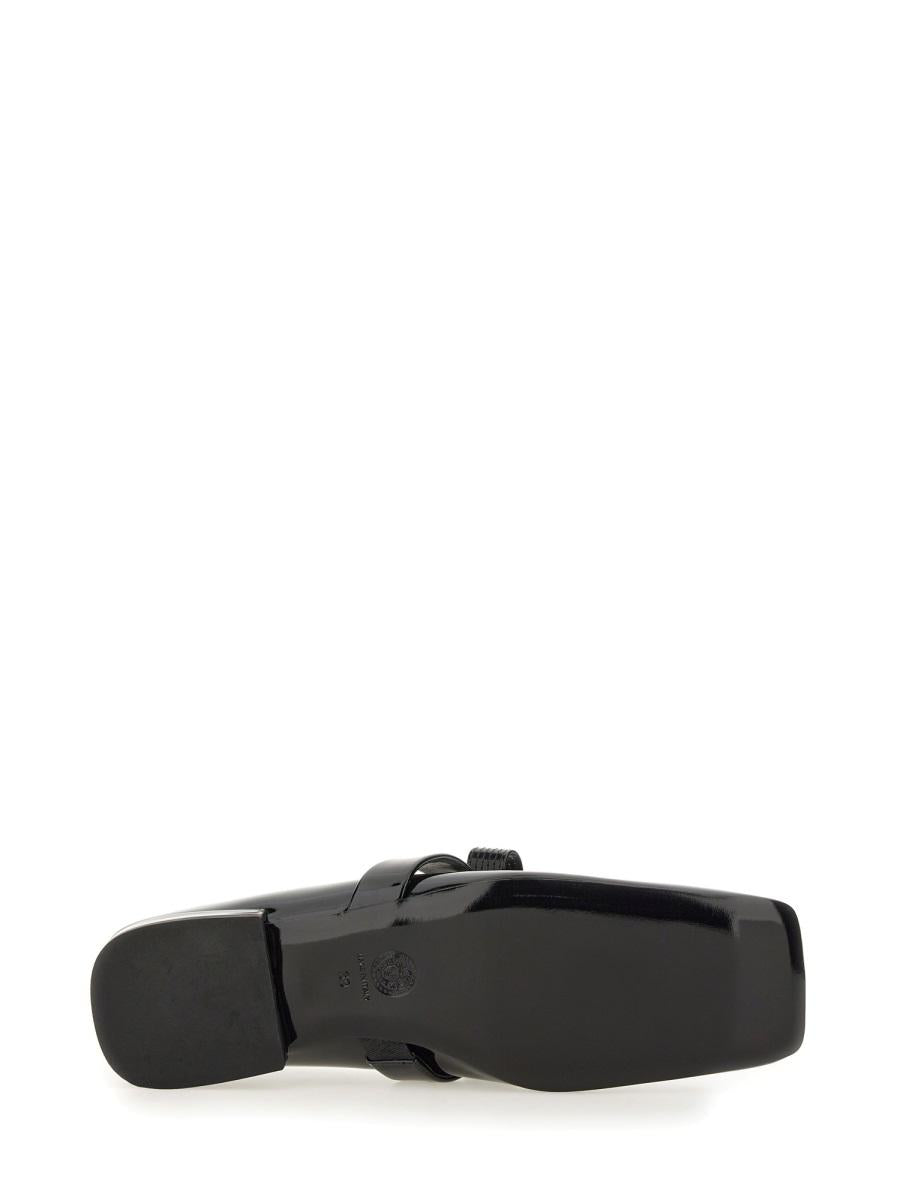 Versace Patent Leather Ballerina "Gianni Ribbon"