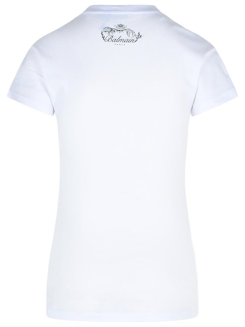 Balmain White Cotton T-Shirt