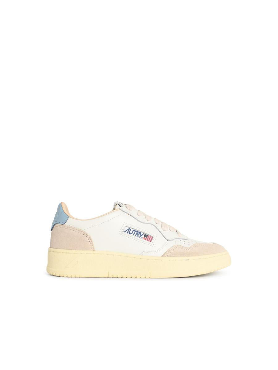 Autry 'Medalist Low' White Leather Sneakers