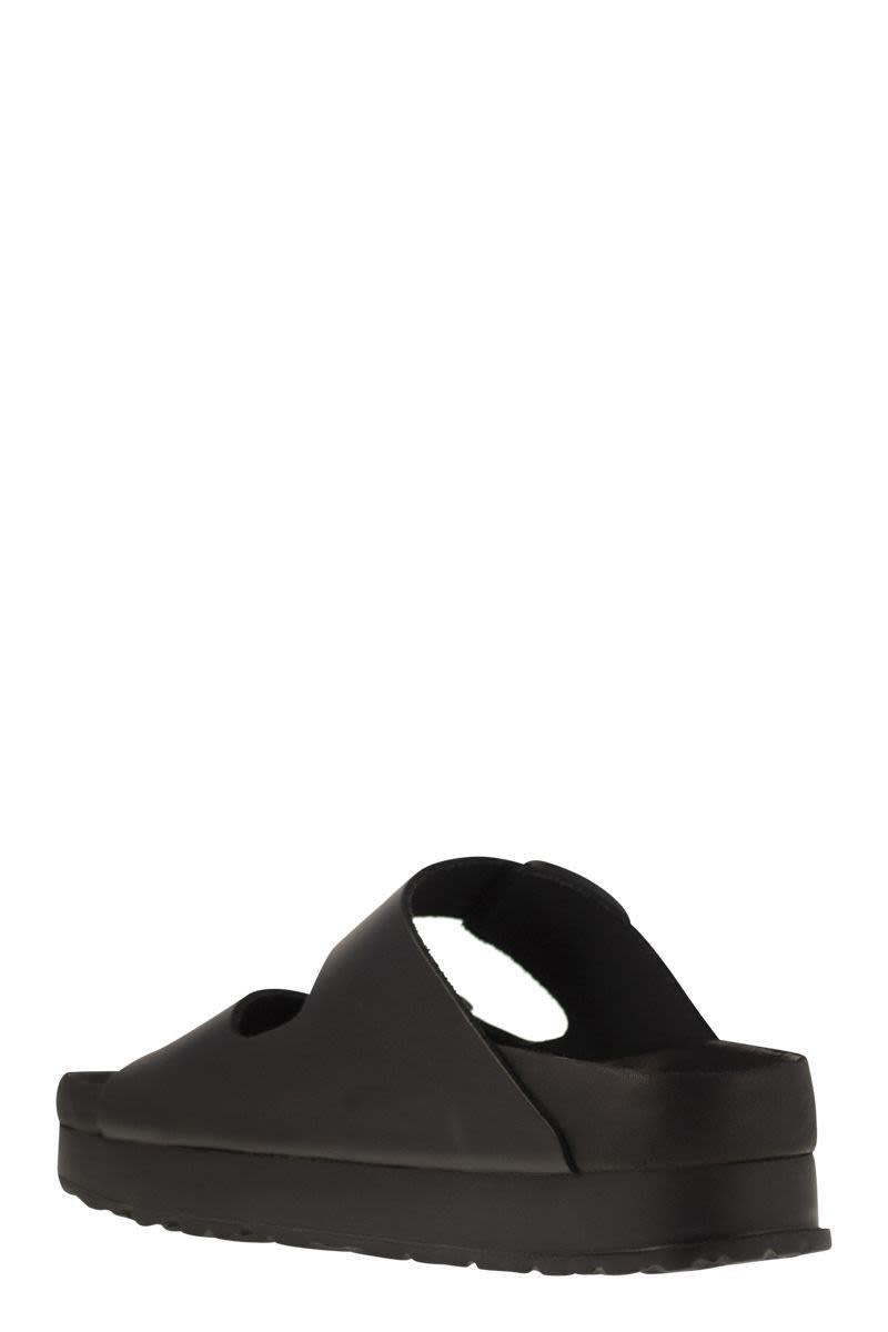 Birkenstock Arizona Platform - Slipper With Leather Buckles