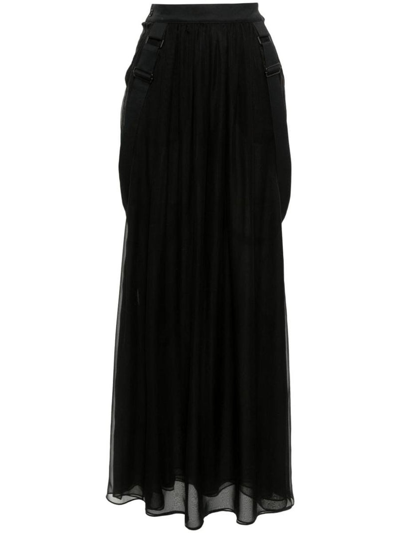 Max Mara Silk Chiffon Long Skirt