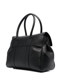 'Bayswater' Black Handbag With Twist-Lock Fastening In Grainy Leather Woman