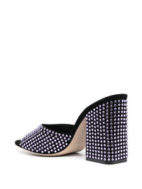 Paris Texas Anja Crystal Embellished Suede Mules