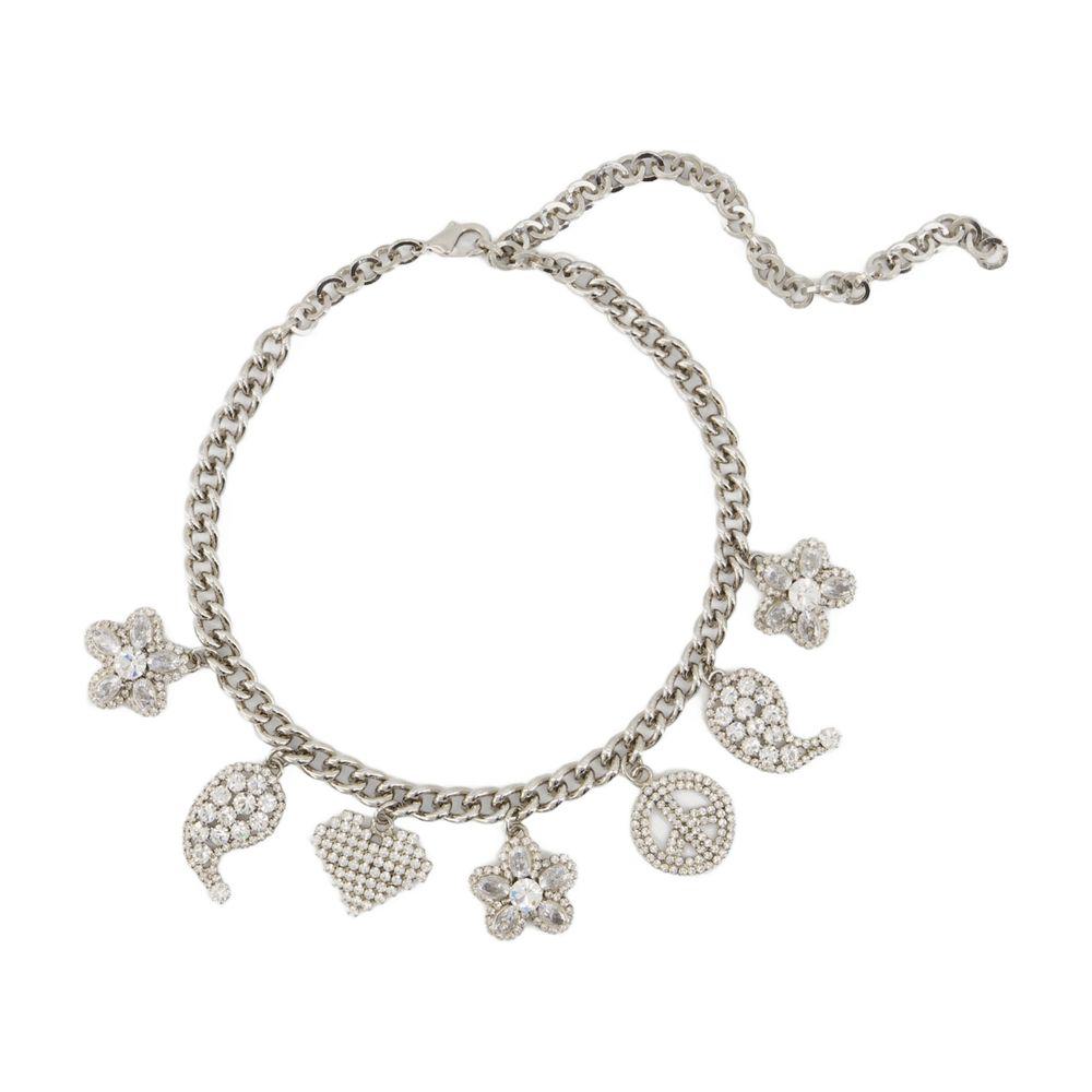 Alessandra Rich Crystal Charms Necklace