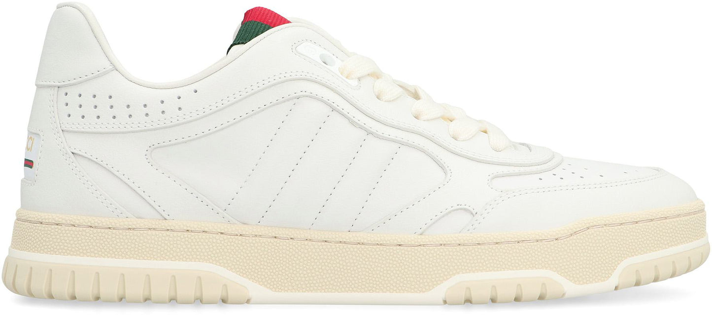 Gucci Re-Web Leather Low-Top Sneakers