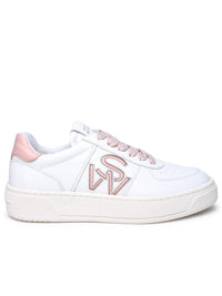 Stuart Weitzman White Leather Sneakers