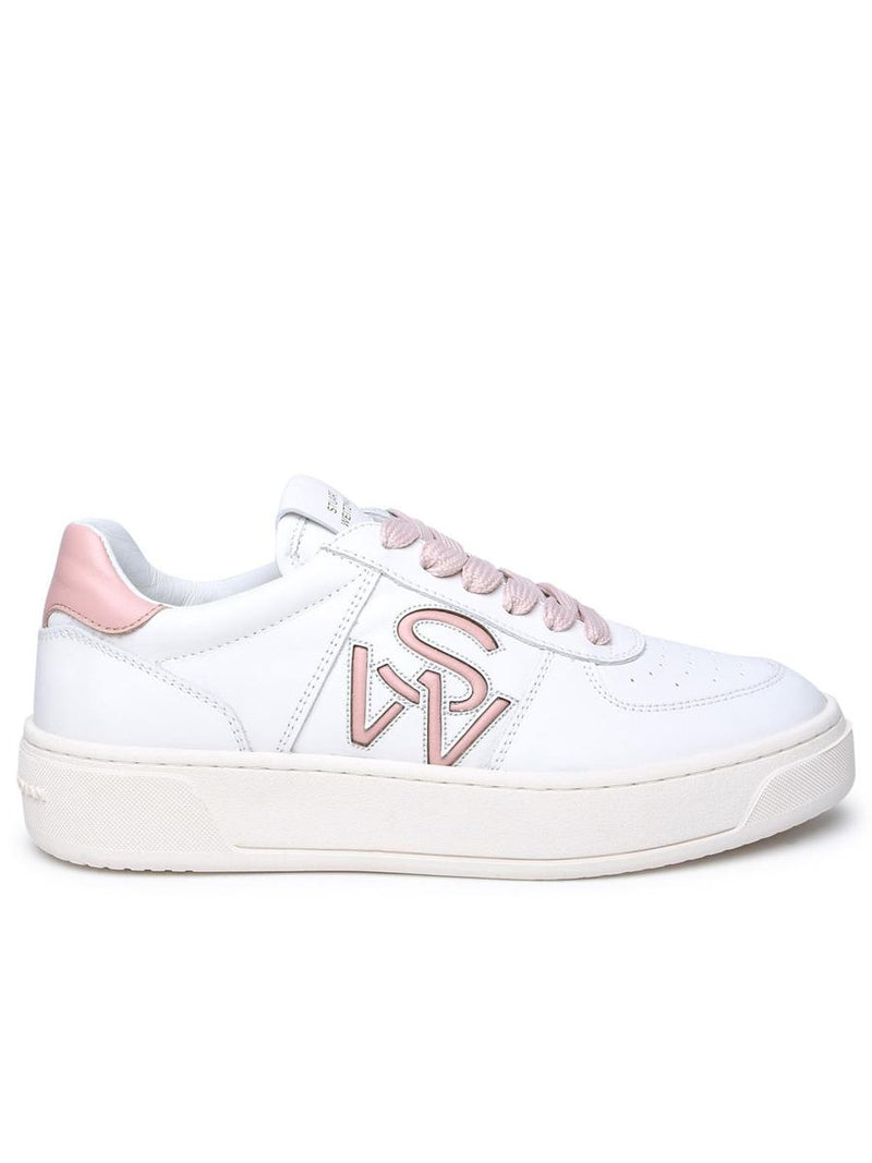 Stuart Weitzman White Leather Sneakers
