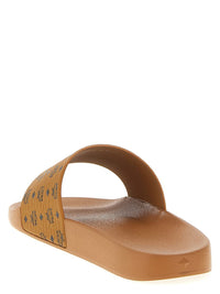 Mcm All-Over Monogram Slides