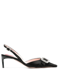 Roger Vivier Dorsay Satin Slingback Pumps