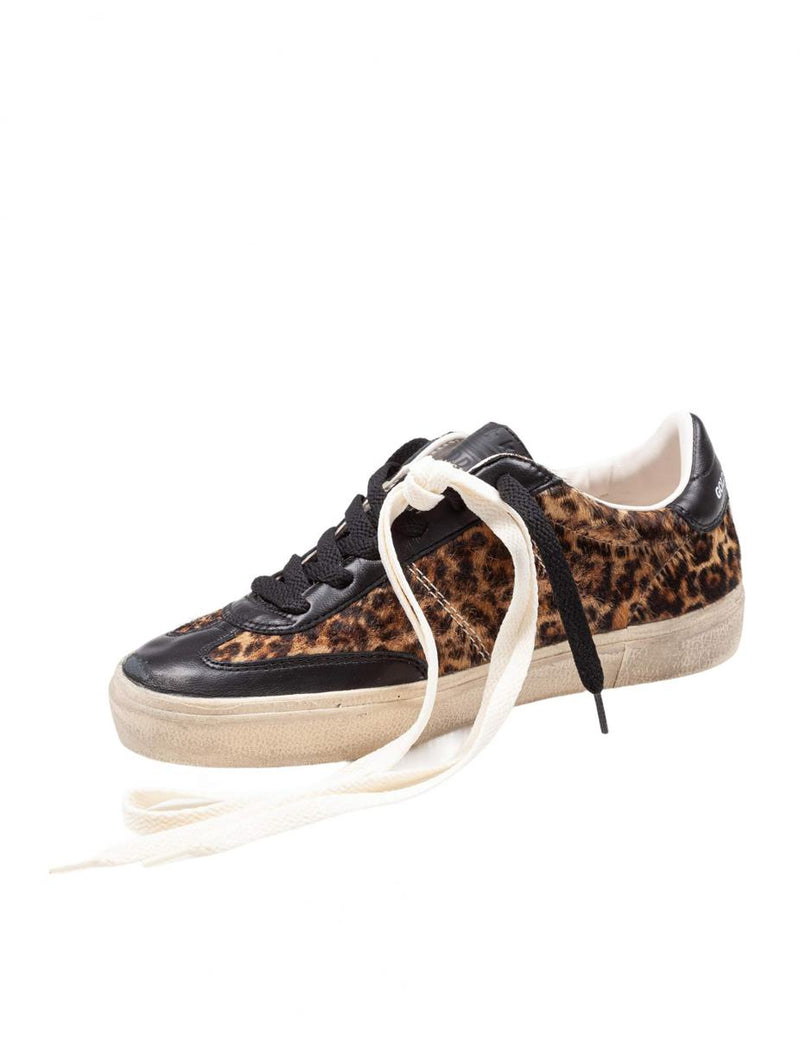 Golden Goose Ponyskin Sneakers With Leopard Print