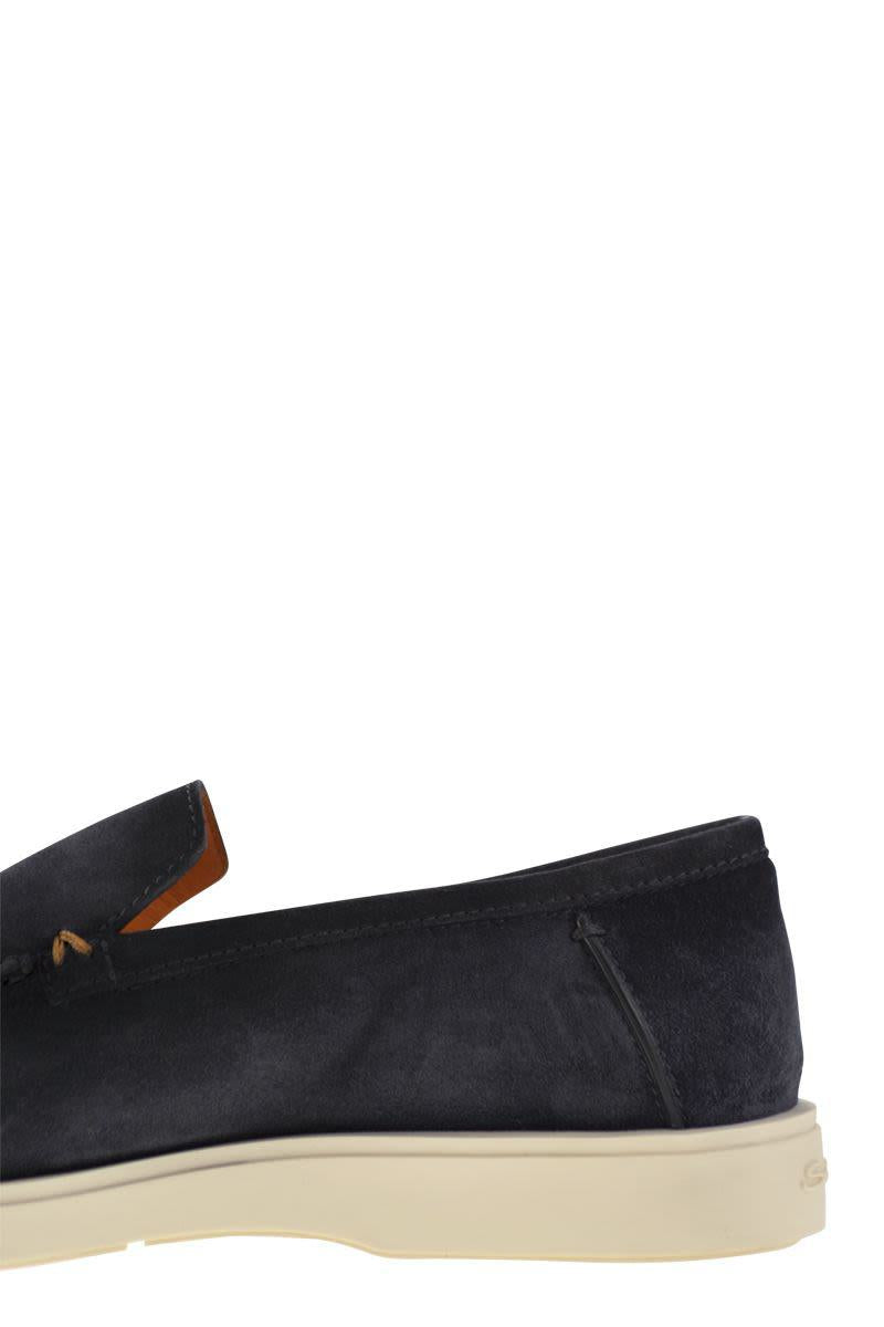 Santoni Suede Moccasin