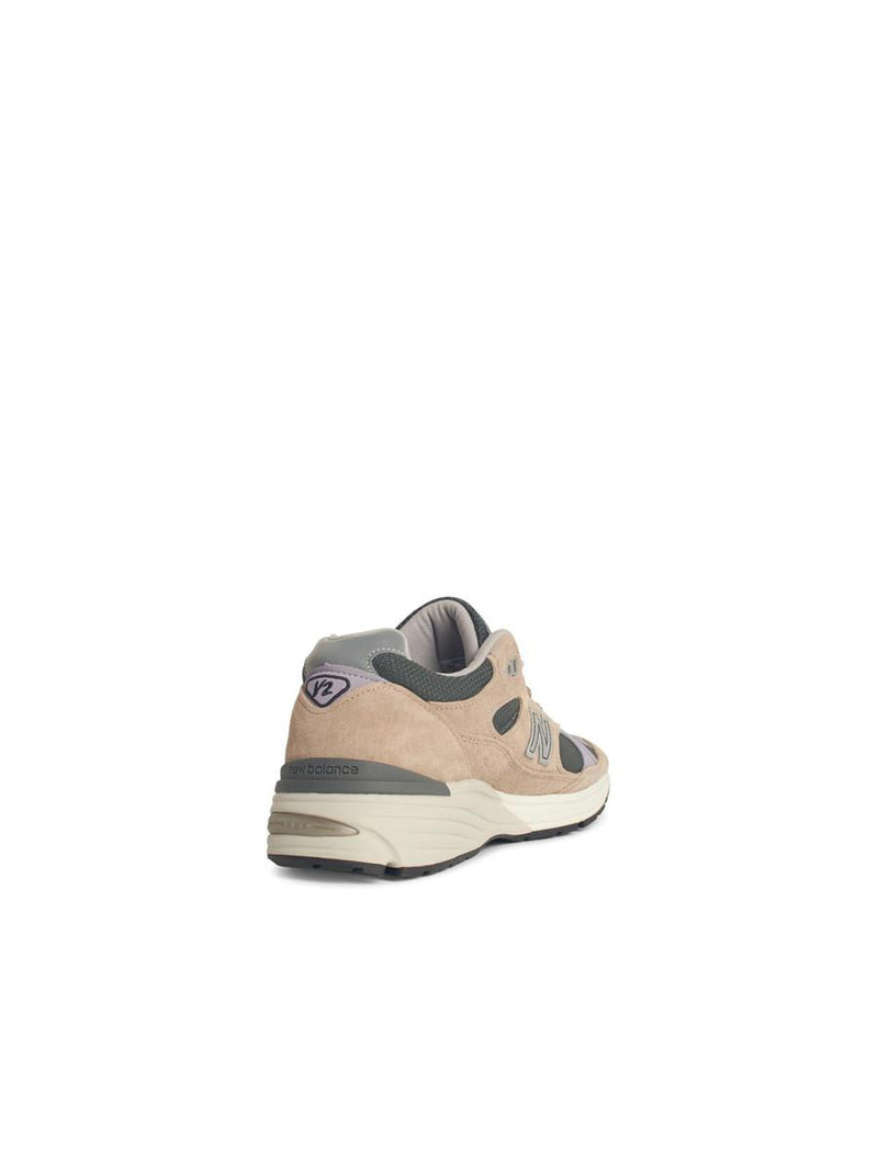 New Balance '991' Beige Suede Blend Sneakers
