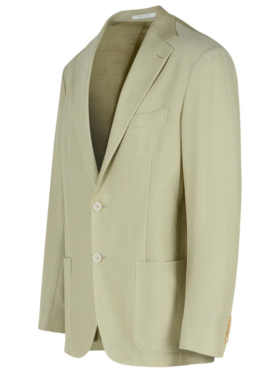 Eleventy Cream Cotton Blend Blazer