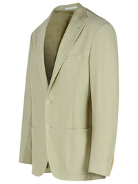 Eleventy Cream Cotton Blend Blazer