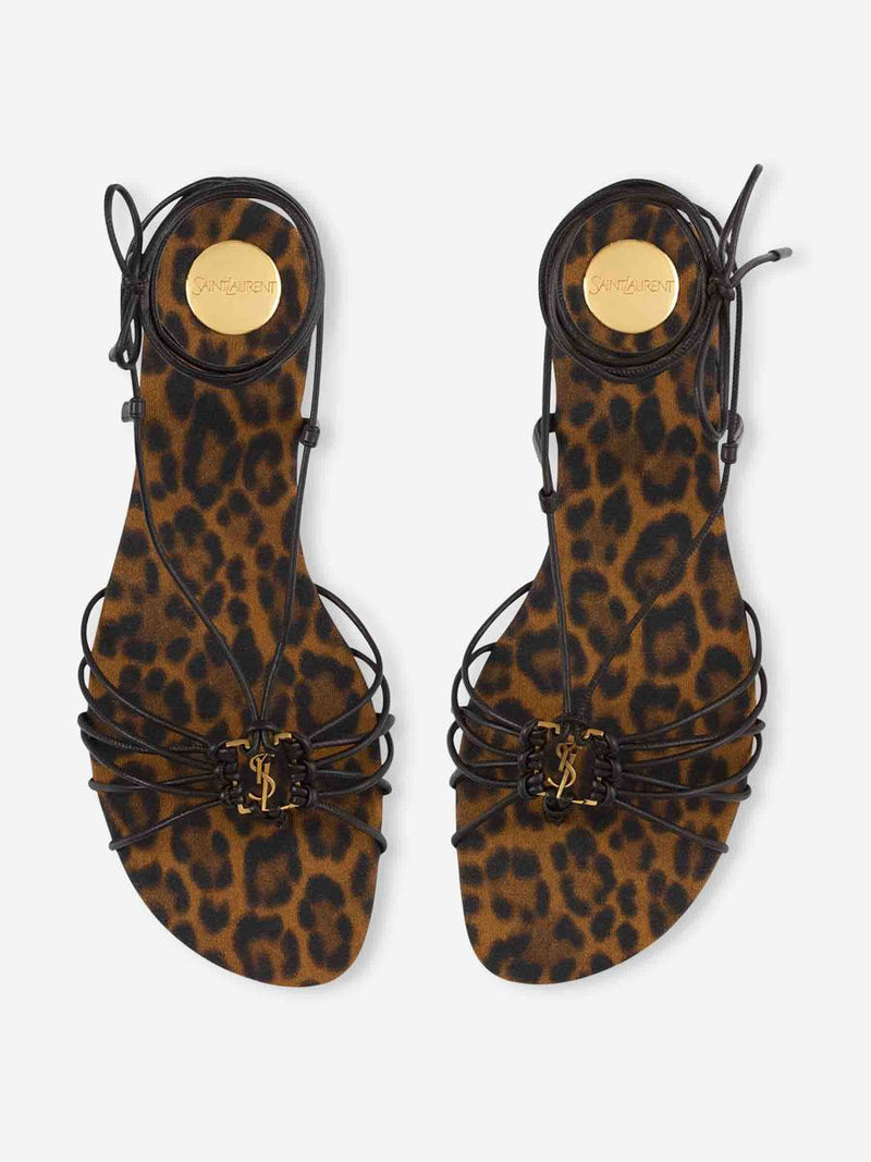 Saint Laurent Babylone Leather Sandals