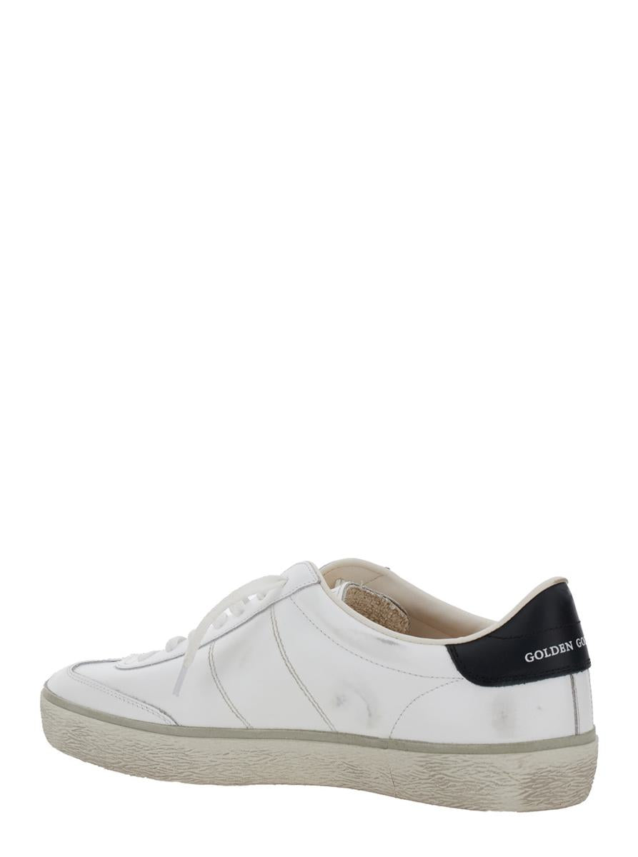 'Soul-Star' White Low Top Sneakers With Logo Patch On The Tongue And Logo Lettering On The Rear In Leather Man