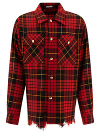 Alexander McQueen Distressed Tartan Overshirt