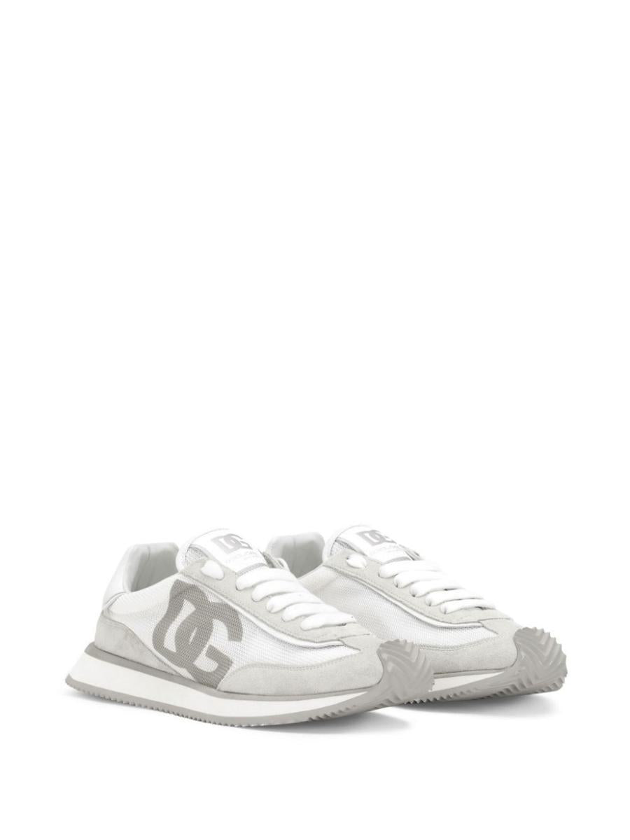Dolce & Gabbana Suede And Mesh Dg Cushion Sneakers Shoes