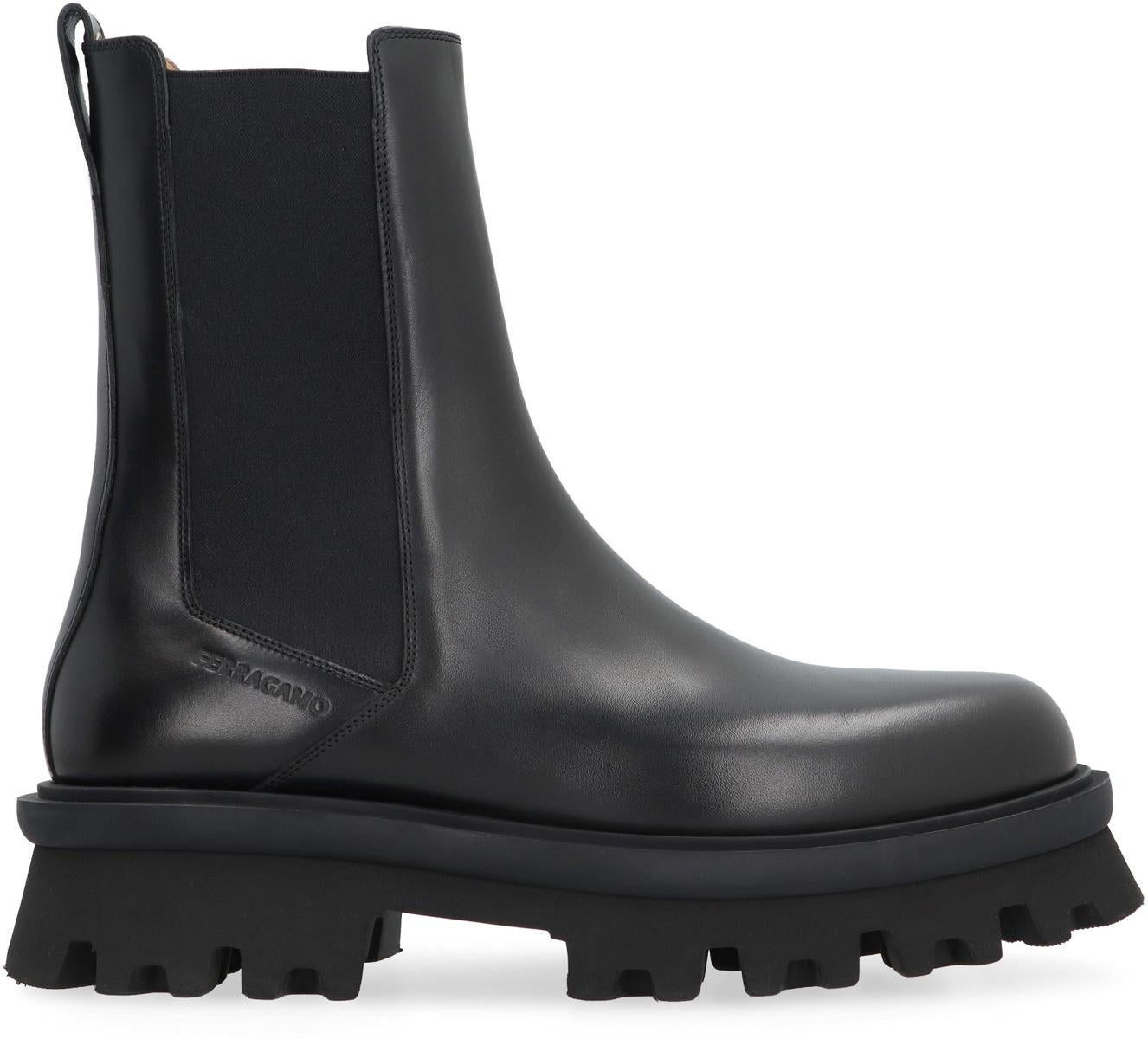 Salvatore Ferragamo Leather Chelsea Boots