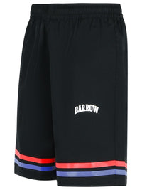 Barrow 'Rugby' Black Cotton Bermuda Shorts
