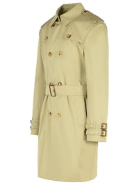 Burberry Green Cotton Trench Coat