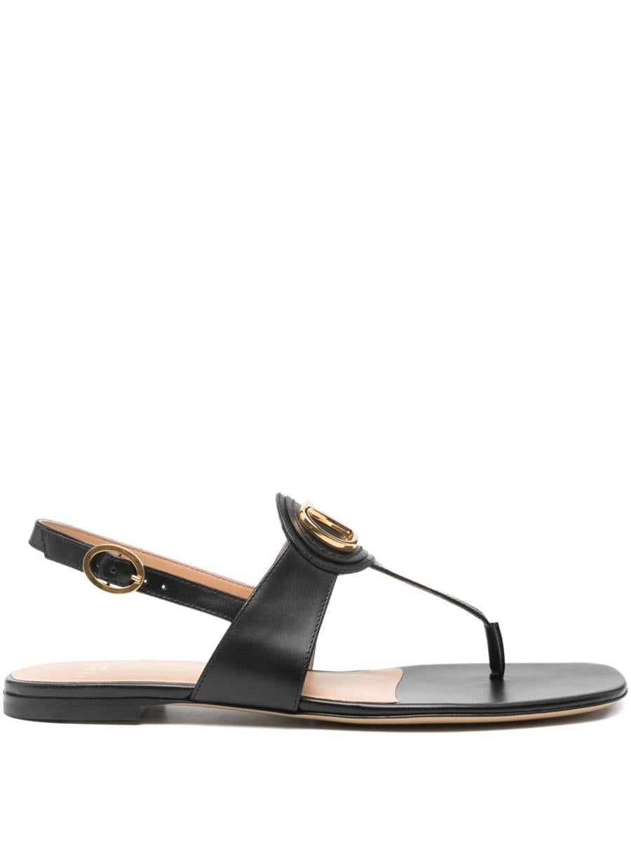 Valentino Garavani Vlogo Signature Leather Thong Sandals